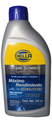 Aceite Para Motor Hella Sintético 5w-30 Para Autos, 946ml