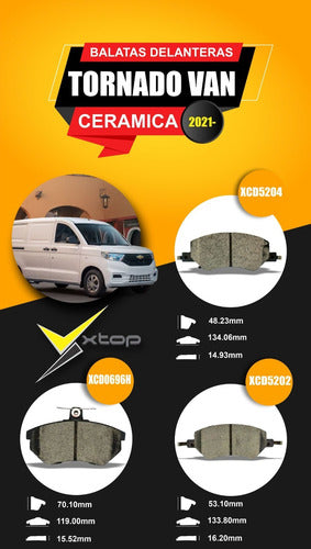 Balatas Del. Tornado Van 20-22 (+compatible Ver Descripcion)