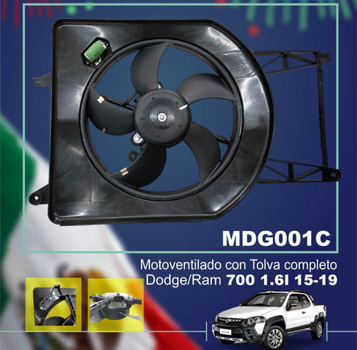 Motoventilador Con Tolva Completo Ram700 1.6l 2015 -2019 Unicool