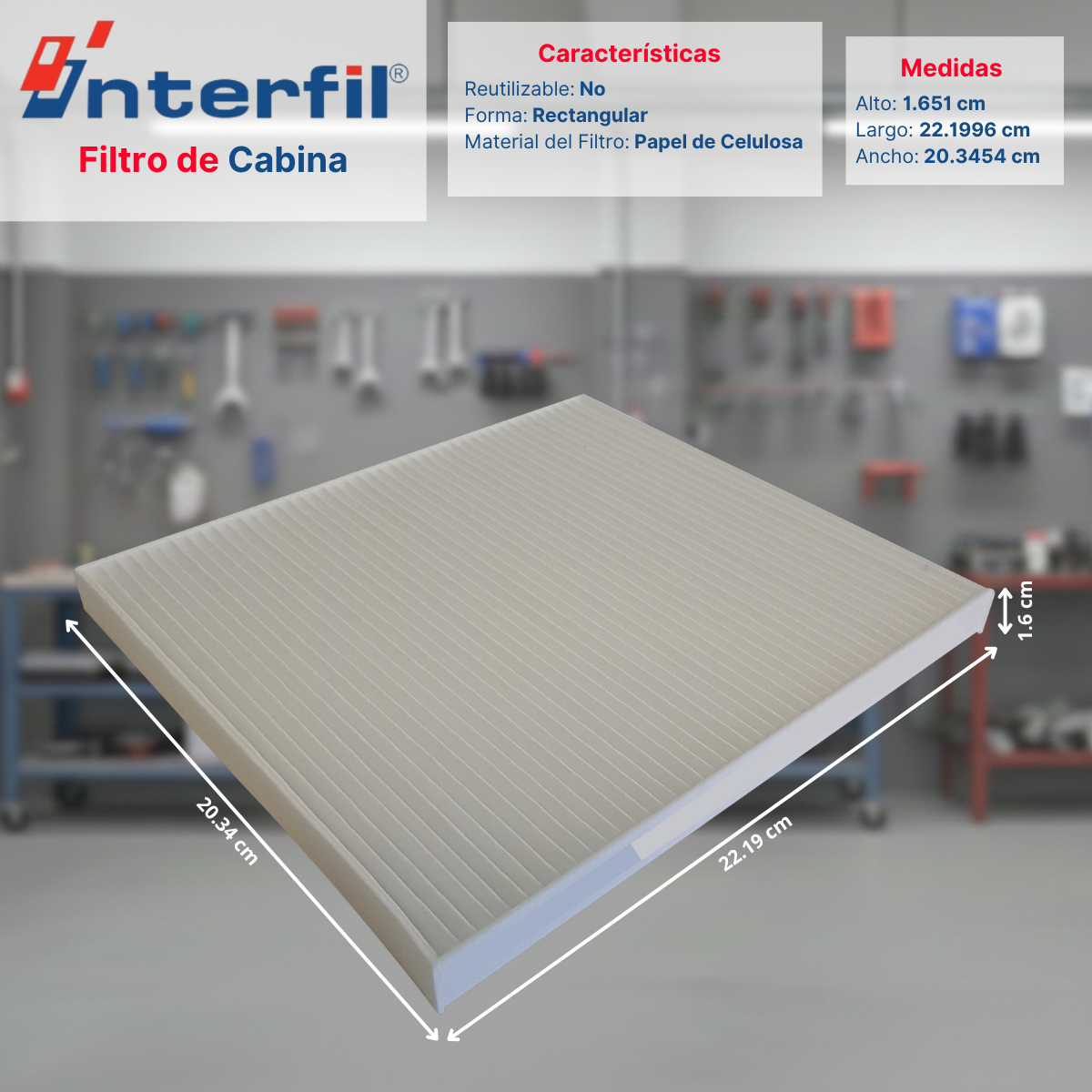 Filtro De Cabina Para Jac Sei 2 L4 1.5l 2017-2024