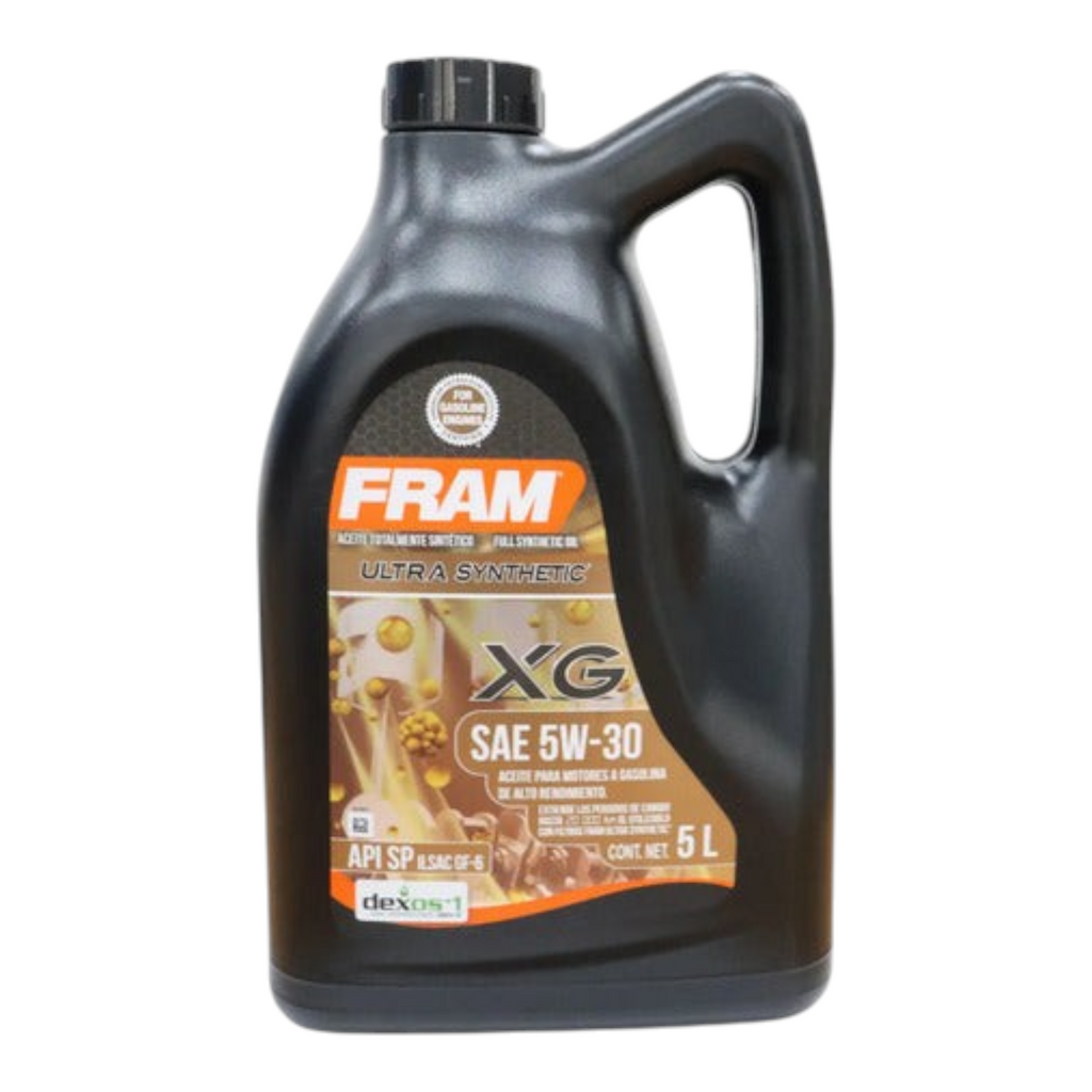 Garrafa de 5 litros de aceite sintético Fram Ultra Synthetic 5W-30 para motores de KENAI´S COM