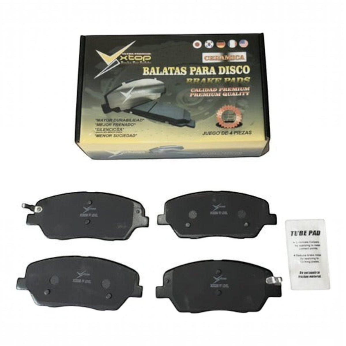 Juego de balatas de disco cerámicas KENAI´S COM para MG RX8 2021-2023, incluye cuatro piezas y lubricante