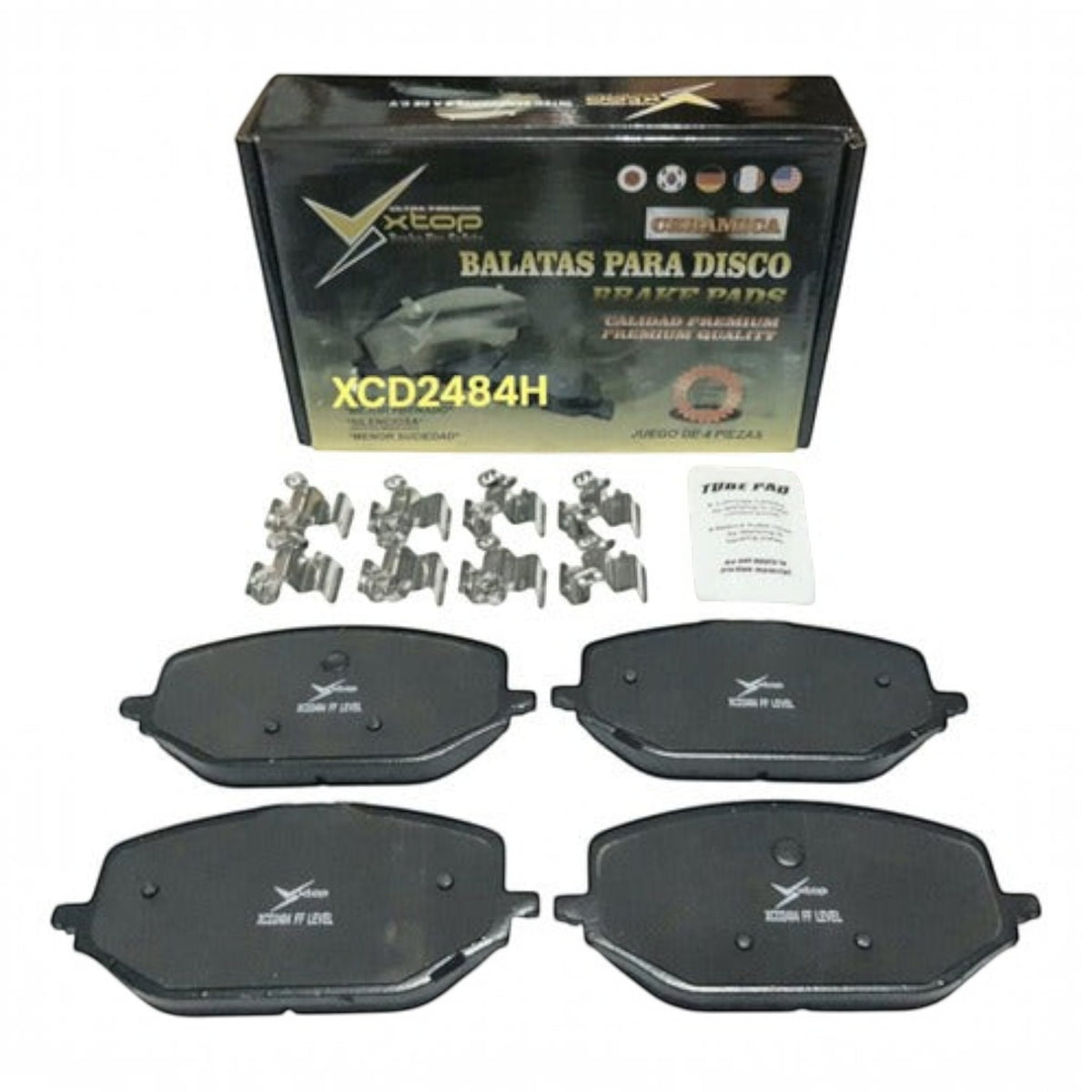 Juego de balatas delanteras cerámicas XTOP para Peugeot 3008 2021-2025 de KENAI´S COM con accesorios de montaje