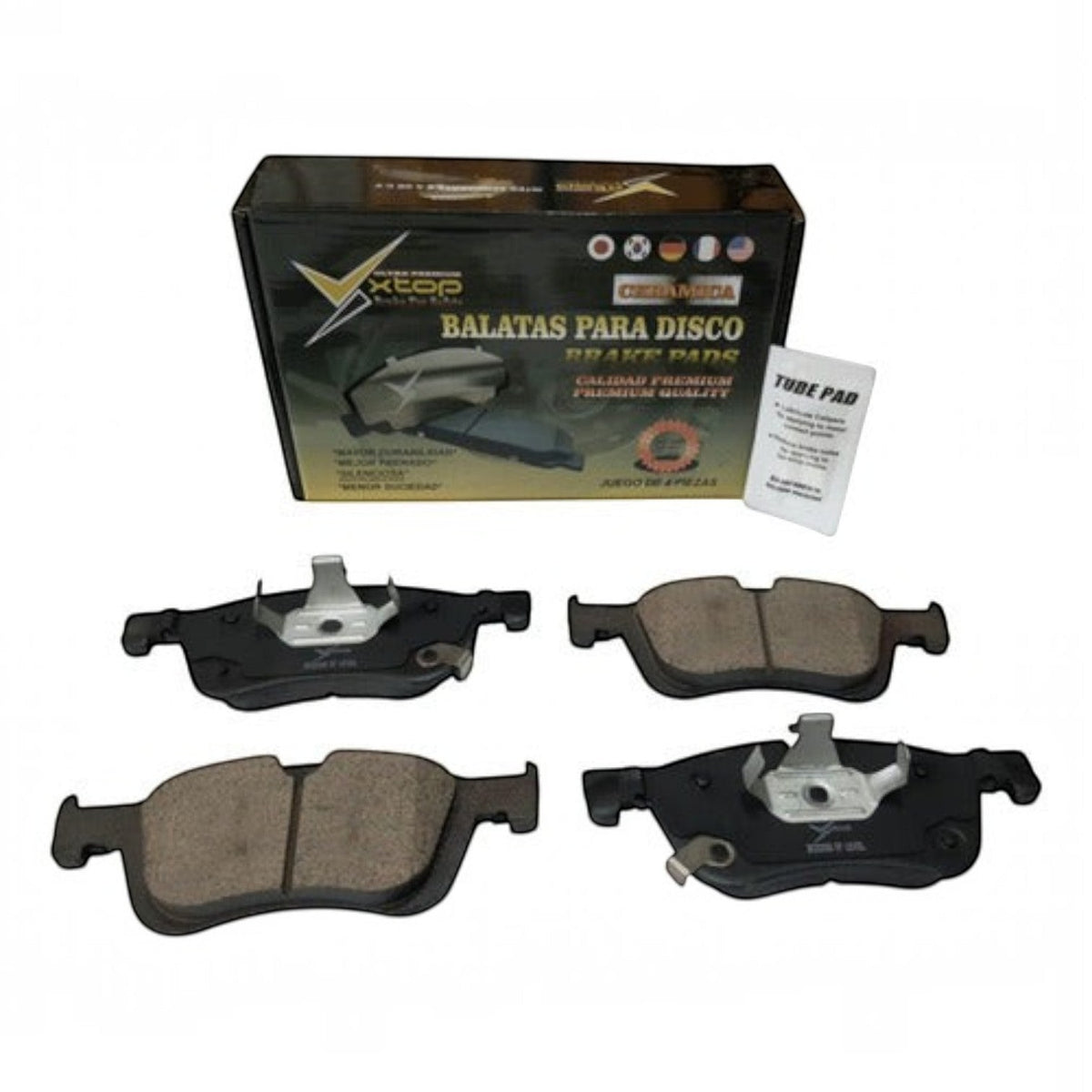 Balatas de disco delanteras cerámicas XTOP para Nissan X-Trail 2024 de KENAI´S COM con caja y lubricante incluidos