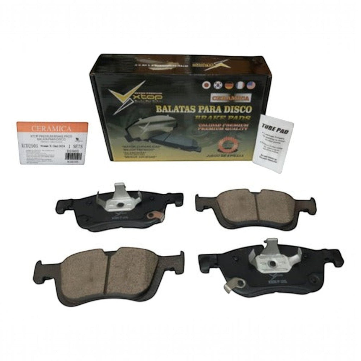 Juego de balatas de disco delanteras XTOP para Nissan X-Trail 2.5 2024 de KENAI´S COM con caja y accesorios