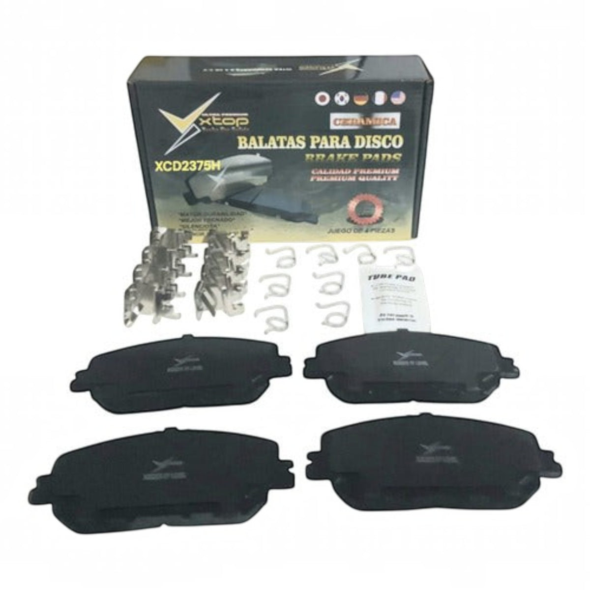 Juego de 4 balatas de disco cerámicas XTOP XCD2375H para Nissan X-Trail E-Power 2024-2025 de KENAI´S COM