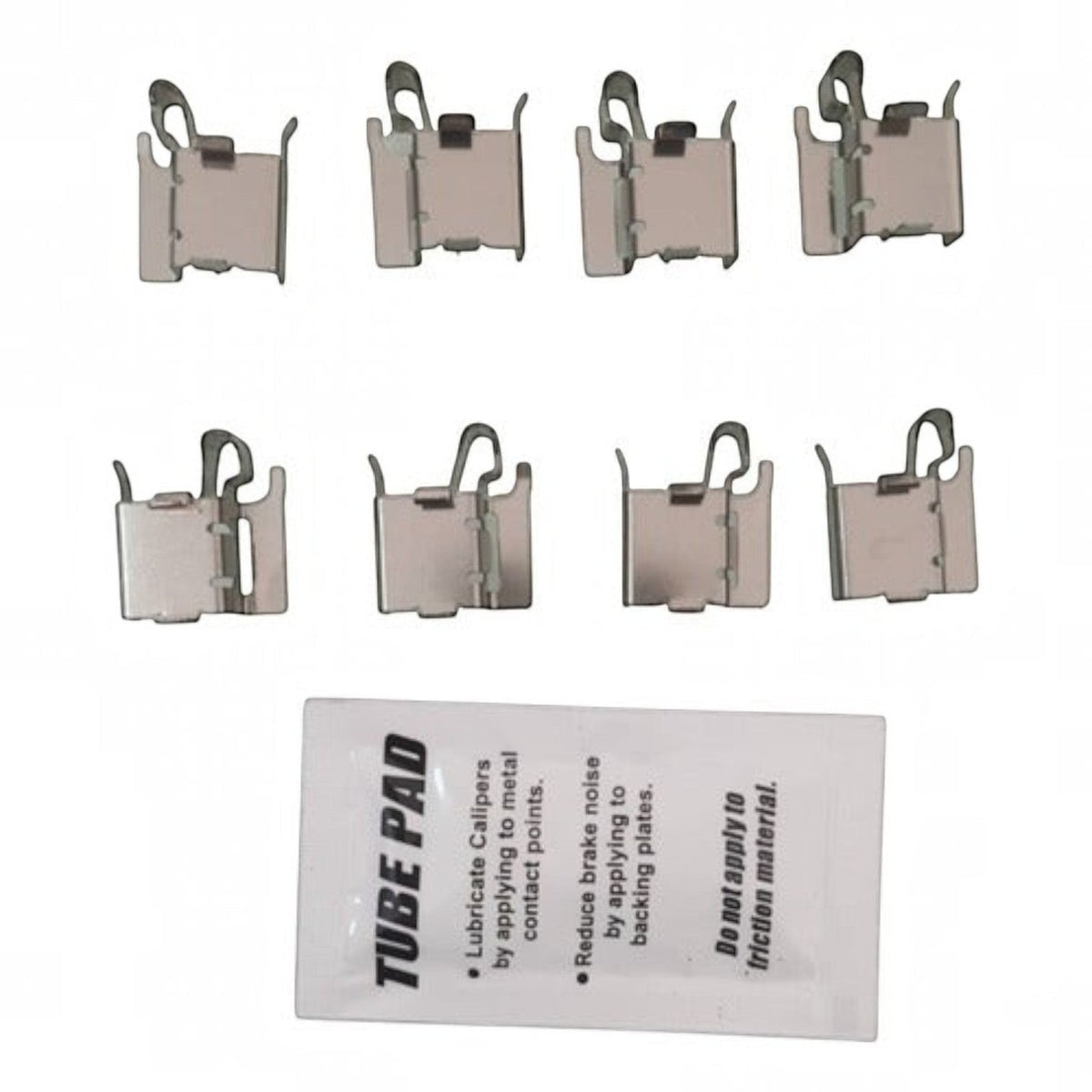 Set de clips metálicos para balatas KENAI´S COM para JMC Vigus 2019-2022 con lubricante para frenos