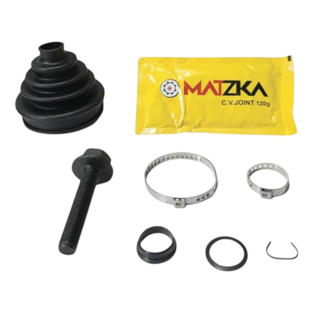 Kit de espiga lado rueda derecha KENAI´S COM para VW Caddy con cubrepolvo, grasa Matzka, tornillo y abrazaderas