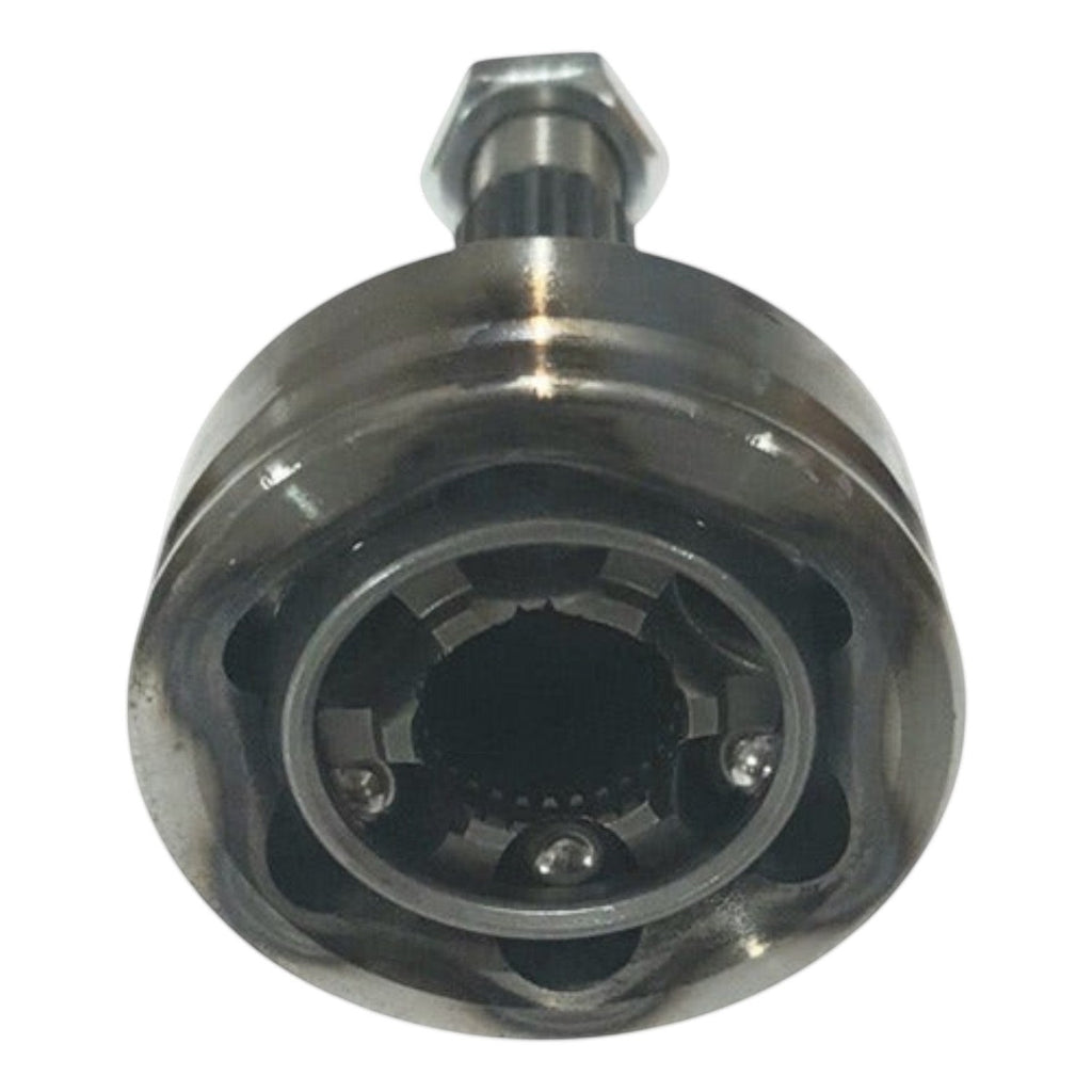 Espiga de transmision KENAI´S COM para VW Up 2016-2018 con 22 estrias externas y 29 internas, acabado en metal pulido.