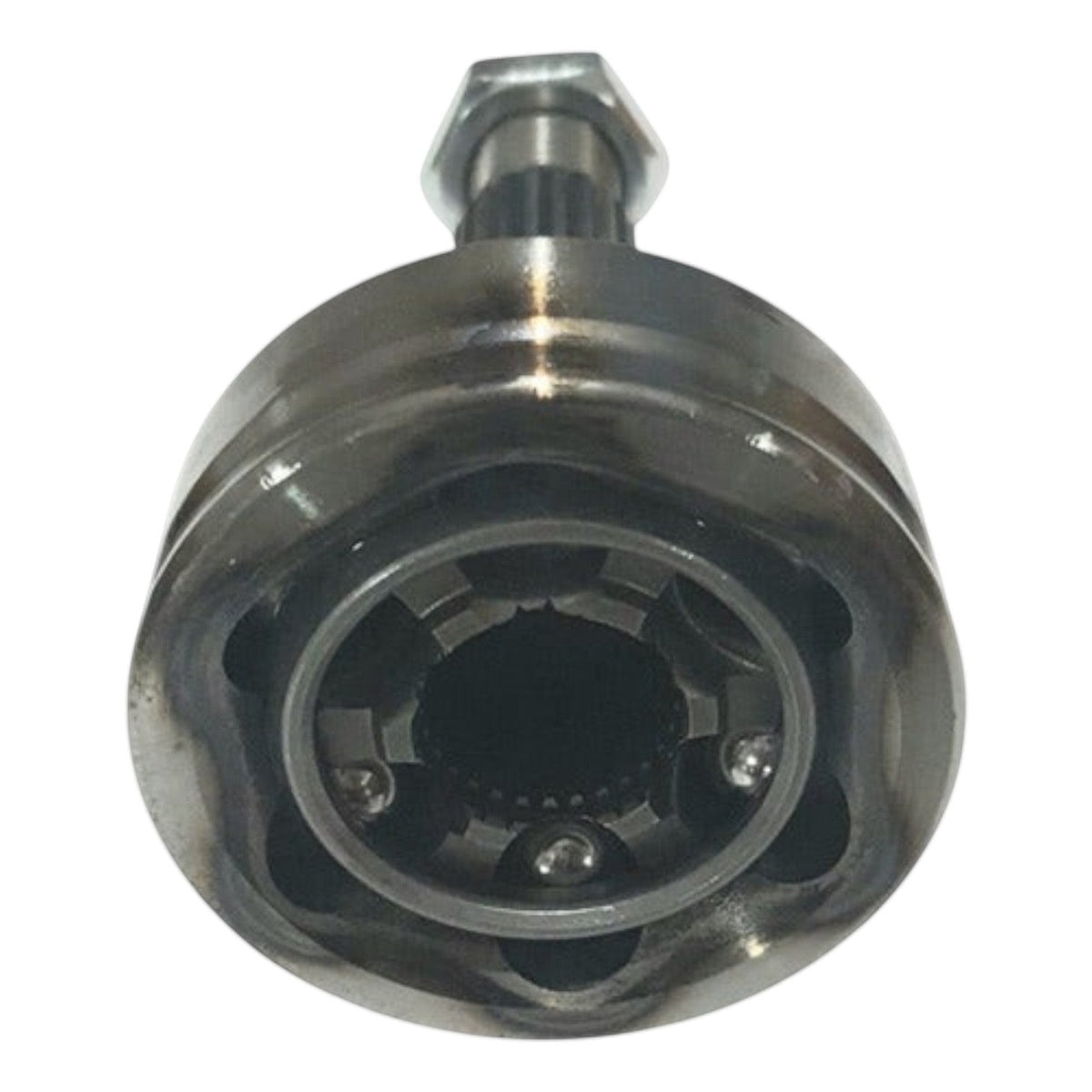 Espiga de transmision KENAI´S COM para VW Up 2016-2018 con 22 estrias externas y 29 internas, acabado en metal pulido.