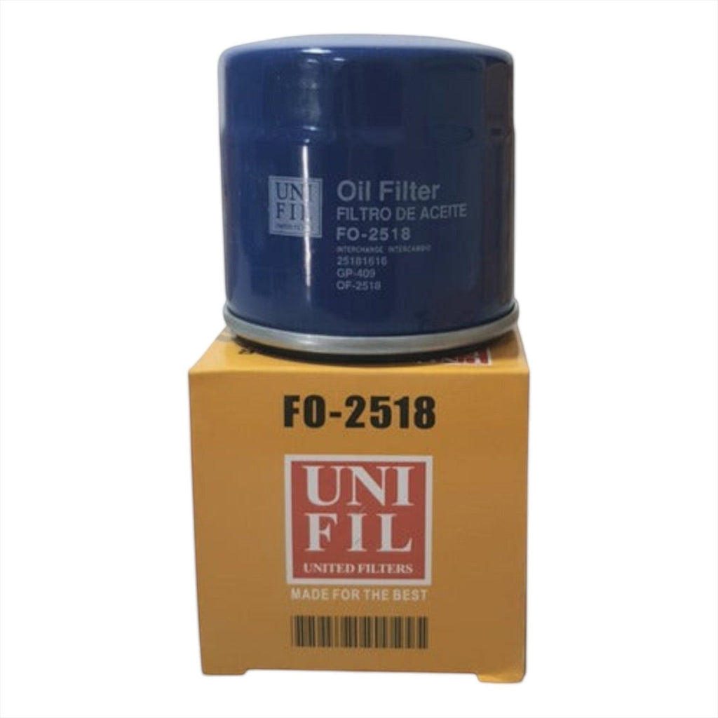Filtro de aceite azul Unifil FO-2518 para Chevrolet Cavalier 1.5L, parte del kit KENAI´S COM