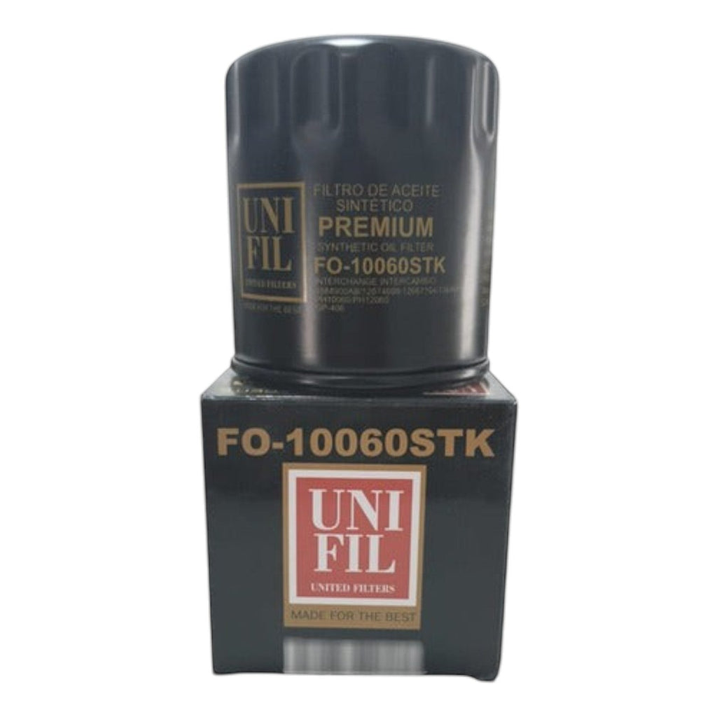 Filtro de aceite sintético Unifil FO-10060STK para Chevrolet Cruze de KENAI´S COM sobre su caja original negra