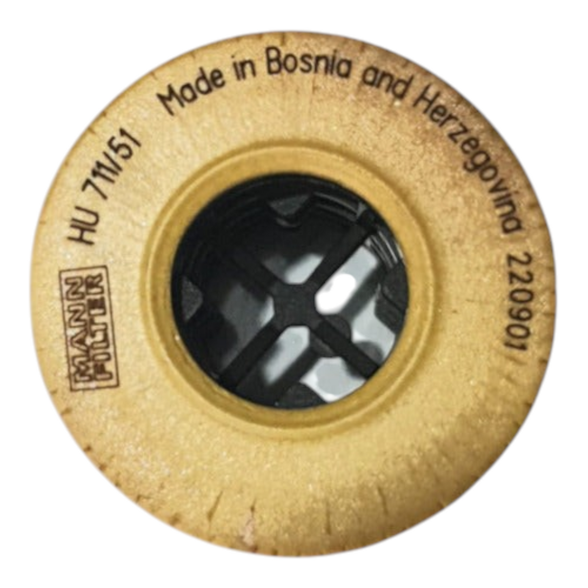 Filtro de aceite Mann-Filter HU 711/51 para Ford Transit de KENAI´S COM, vista superior del componente de motor.