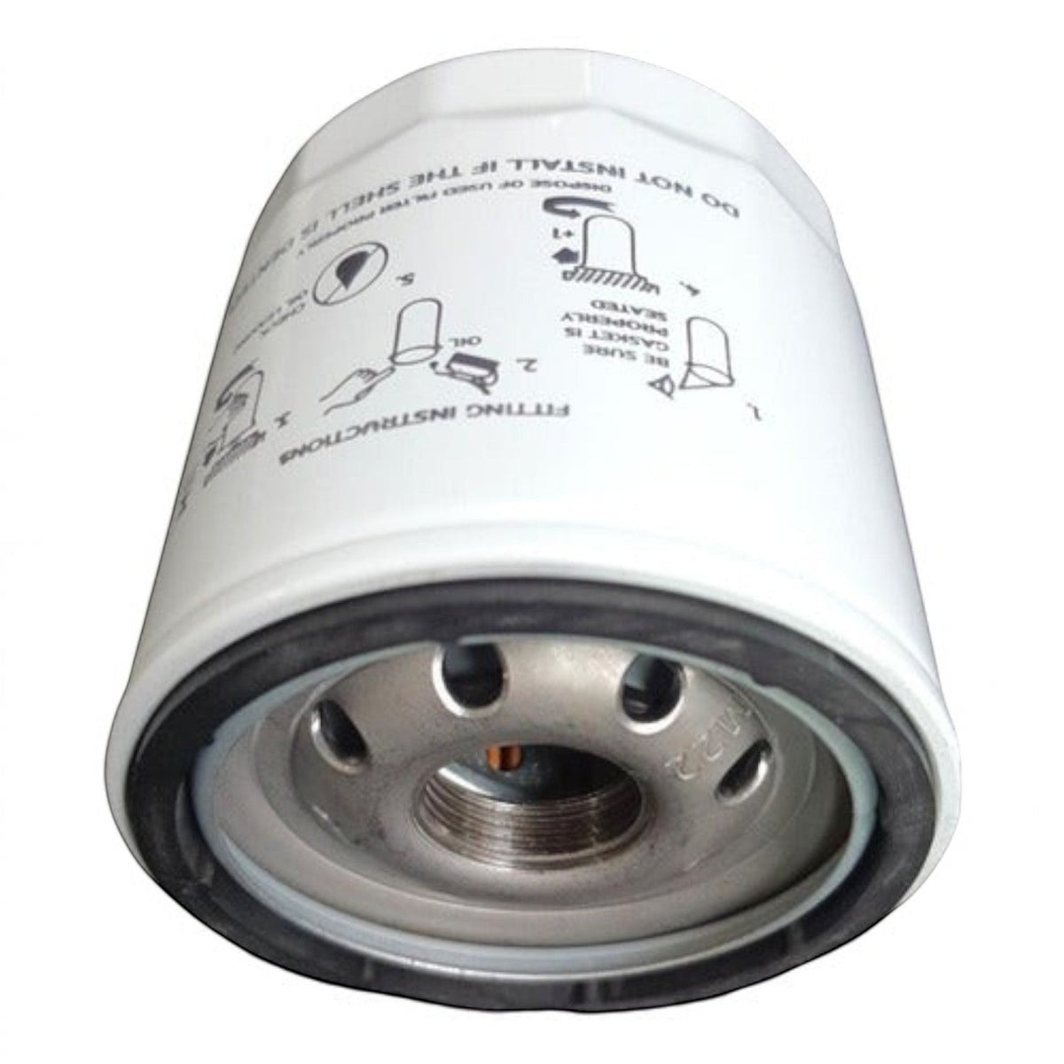 Filtro de aceite KENAI´S COM para Ford Transit Diesel 2.2, diseño cilíndrico blanco con instrucciones de instalación