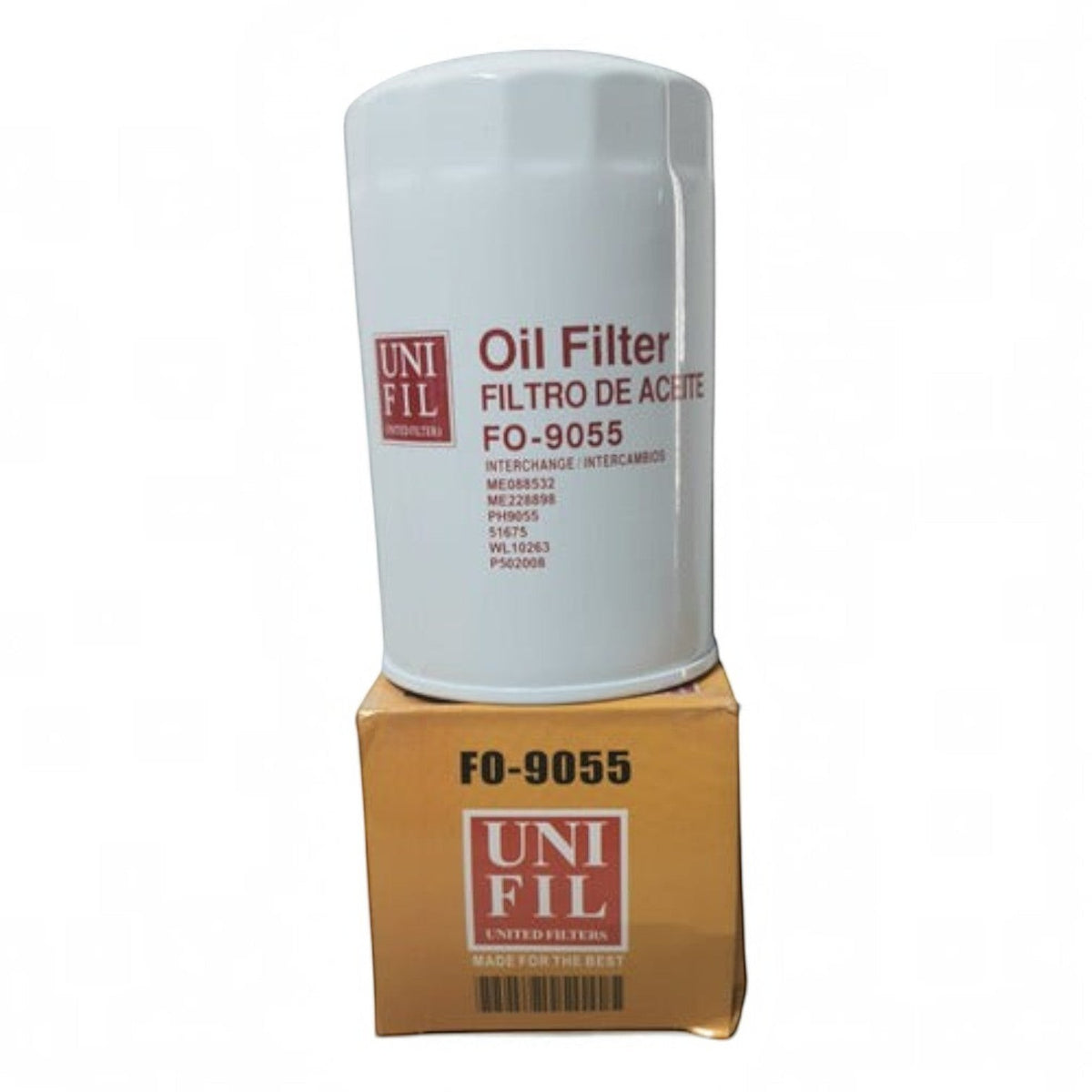 Filtro de aceite blanco KENAI´S COM modelo FO-9055 para motor diesel Freightliner F1360 con caja de empaque