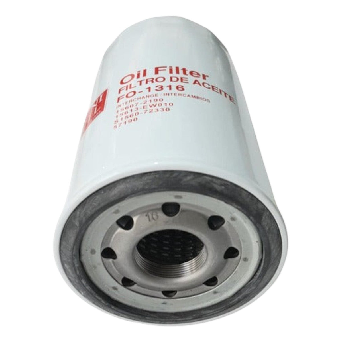 Filtro de aceite Unifil FO-1316 para motor Hino Serie 500, componente metálico blanco de alto rendimiento