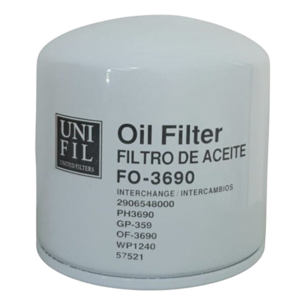 Filtro de aceite Unifil FO-3690 blanco para camiones Isuzu Elf de KENAI´S COM