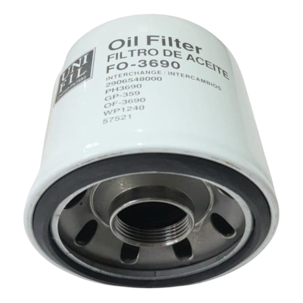 Filtro de aceite Unifil FO-3690 para Isuzu Elf de KENAI´S COM en color blanco con base metálica
