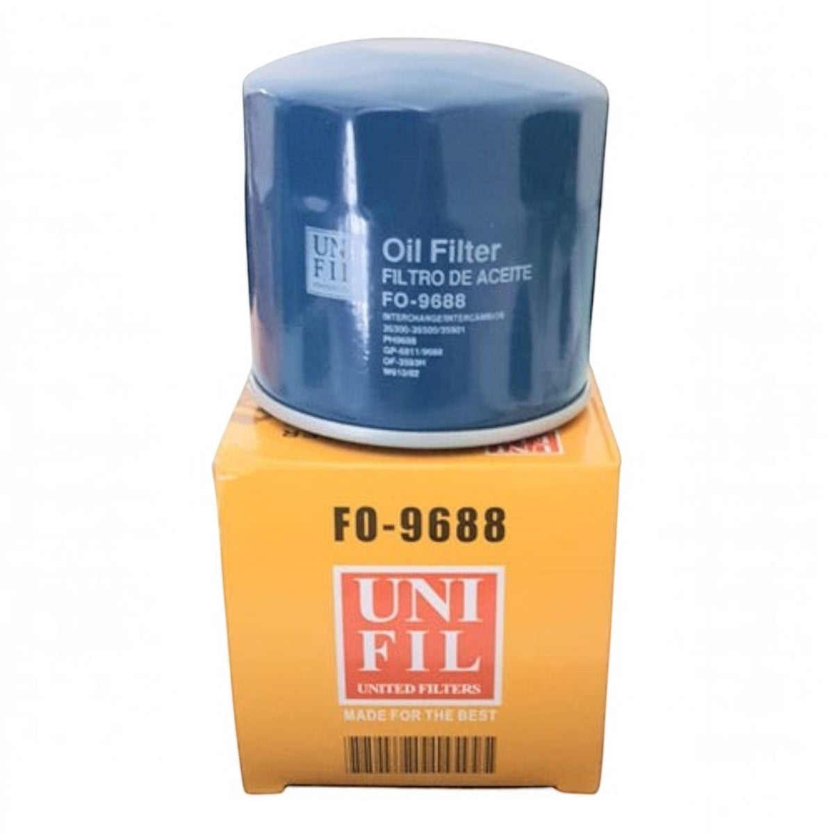Filtro de aceite azul Unifil FO-9688 para JAC Sei3, parte del kit de mantenimiento de KENAI´S COM
