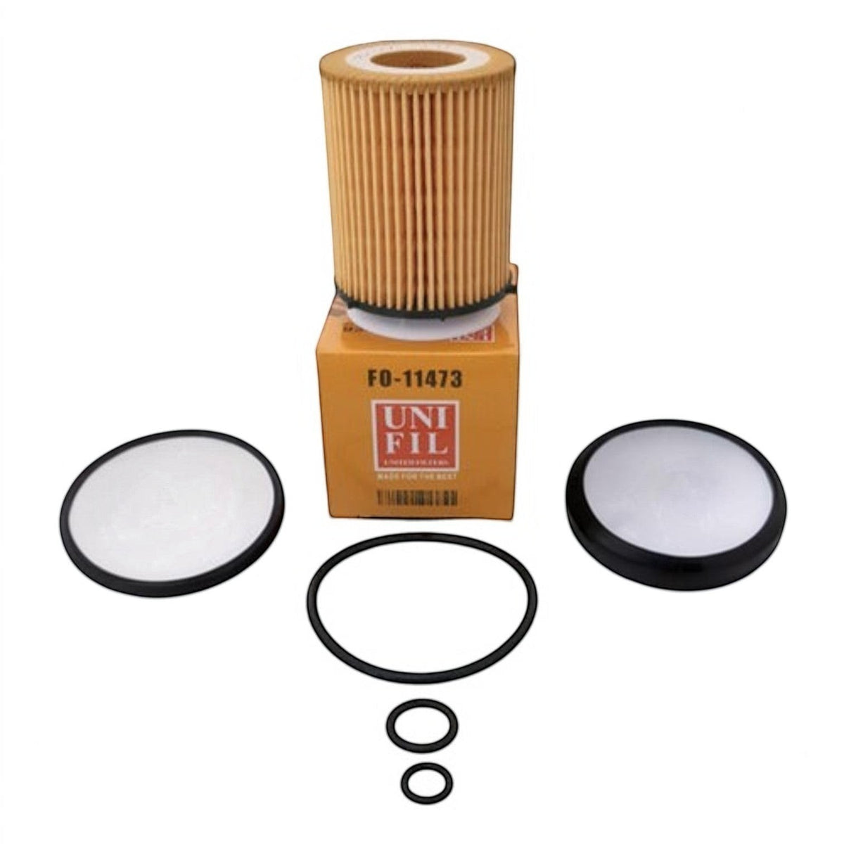 Filtro de aceite Unifil FO-11473 para Mercedes Benz C250 y A180 con empaques y caja de KENAI´S COM