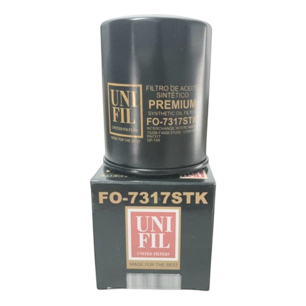 Filtro de aceite sintético premium Unifil FO-7317STK de KENAI´S COM para Mitsubishi L200, color negro
