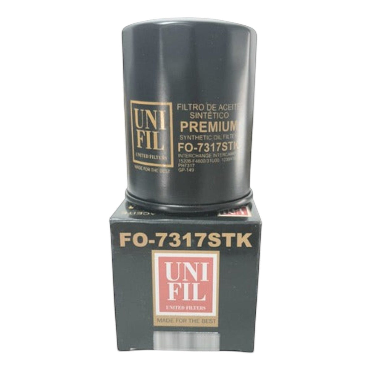 Filtro de aceite sintético premium Unifil FO-7317STK de KENAI´S COM para Mitsubishi L200, color negro