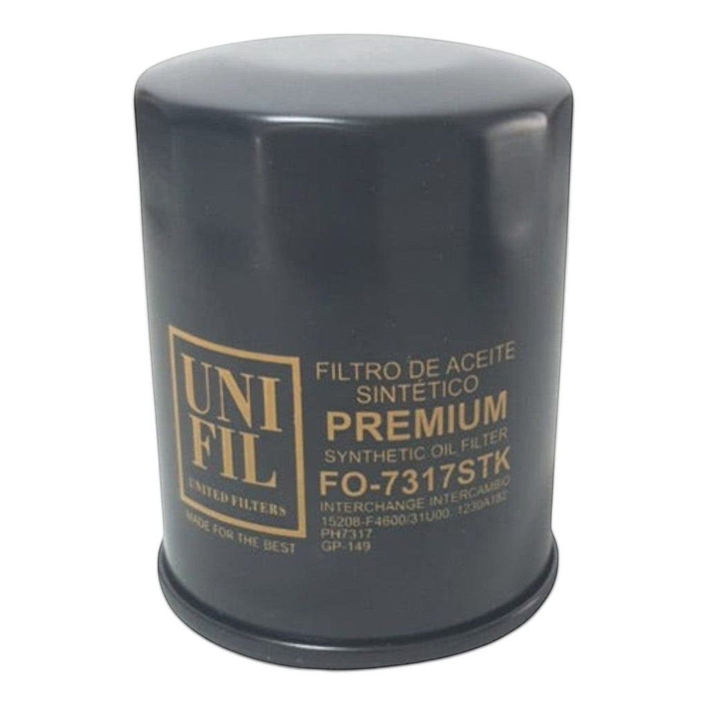 Filtro de aceite sintético premium Uni Fil para Mitsubishi L200 de KENAI´S COM en color negro con letras doradas