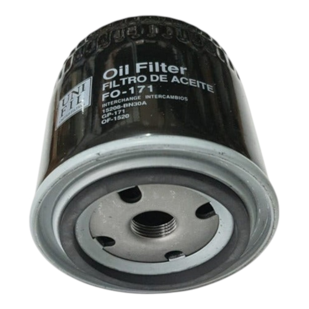 Filtro de aceite negro KENAI´S COM para Nissan NP300 D22, modelo FO-171 con rosca metálica y sello de goma