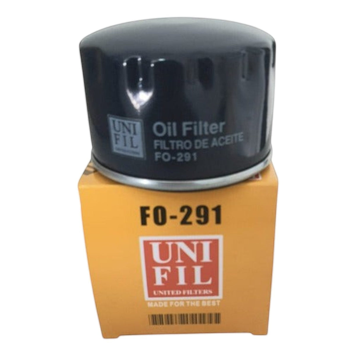 Filtro de aceite KENAI´S COM modelo FO-291 para Renault Oroch sobre su caja original de cartón naranja
