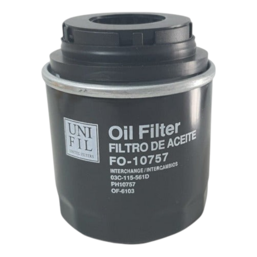 Filtro de aceite negro KENAI´S COM para Seat Toledo 1.2 y 1.4 modelos 2013-2015, referencia FO-10757