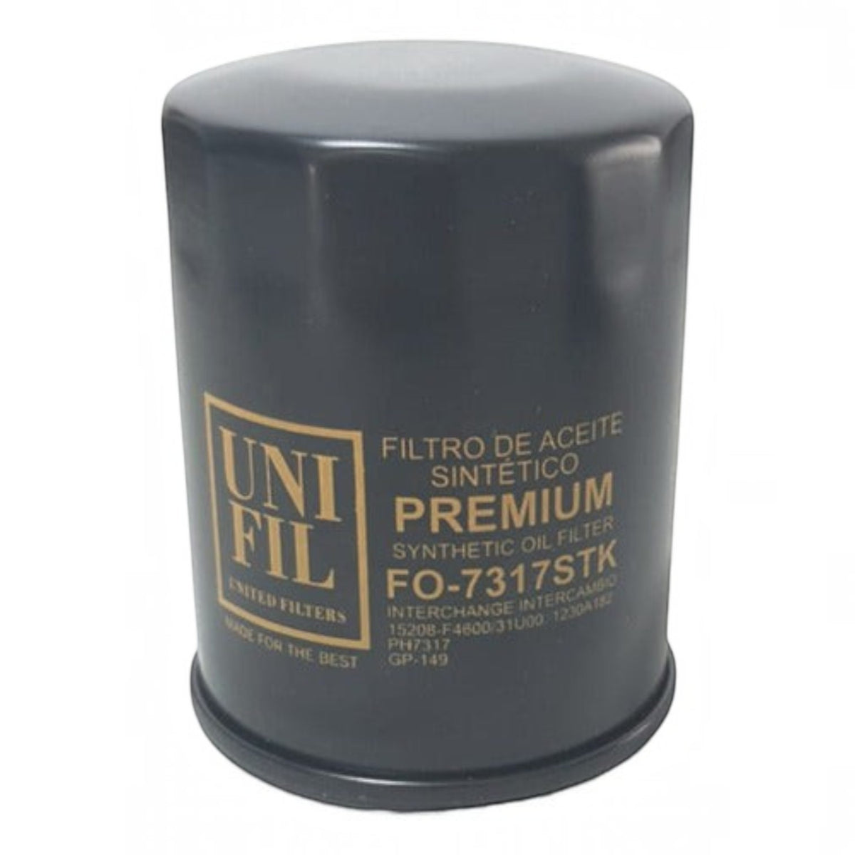Filtro de aceite sintético Unifil para Nissan Altima de KENAI´S COM en color negro con letras doradas