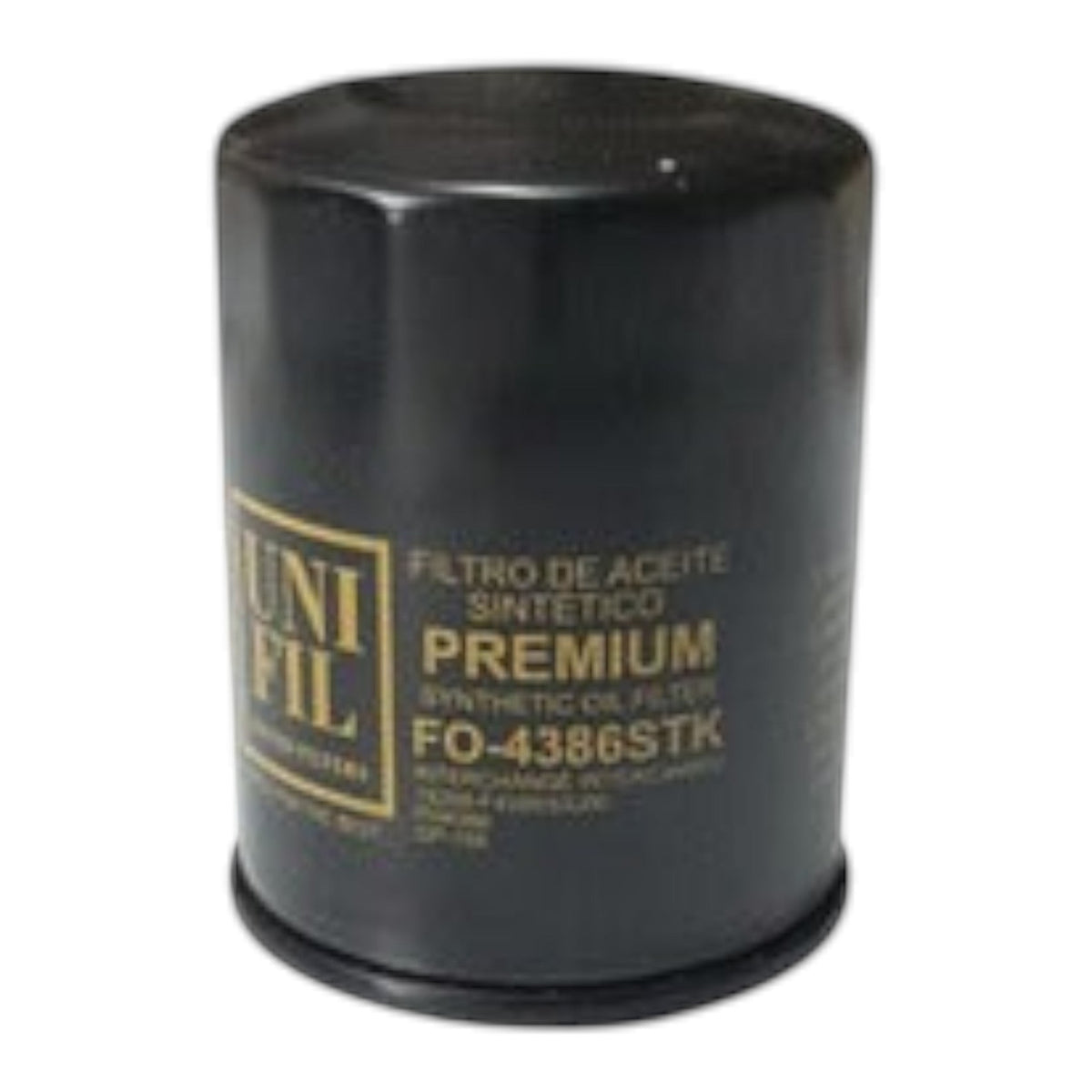 Filtro de aceite sintético premium KENAI´S COM para Toyota Avanza, diseño cilíndrico negro con letras doradas