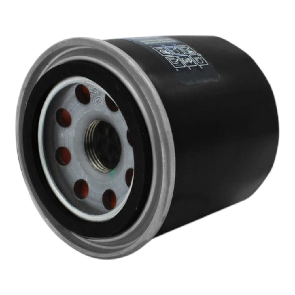 Filtro de aceite sintético Interfil para Hyundai Hb20 de KENAI´S COM, diseño cilíndrico negro con sello de goma.