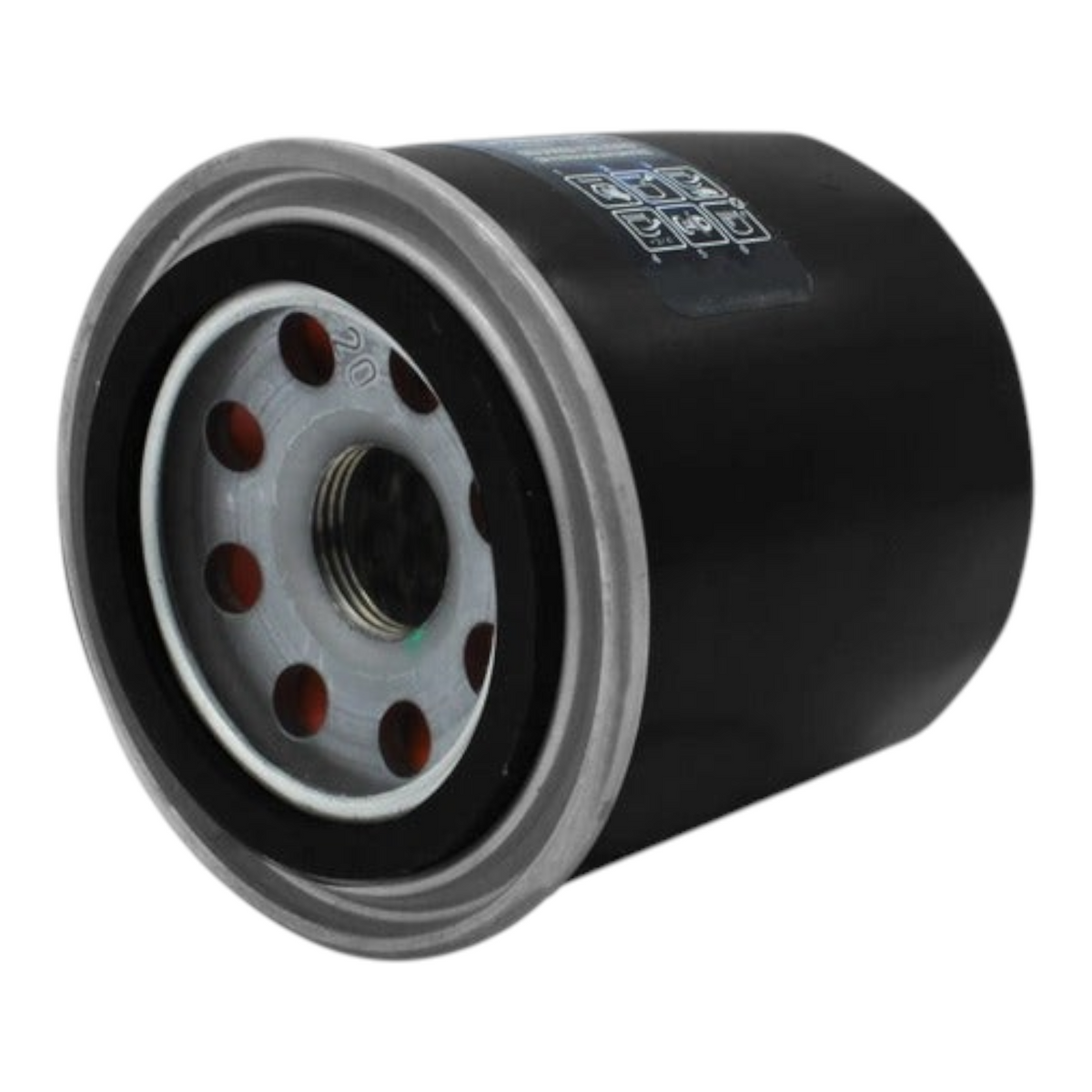 Filtro de aceite sintético Interfil para Hyundai Hb20 de KENAI´S COM, diseño cilíndrico negro con sello de goma.