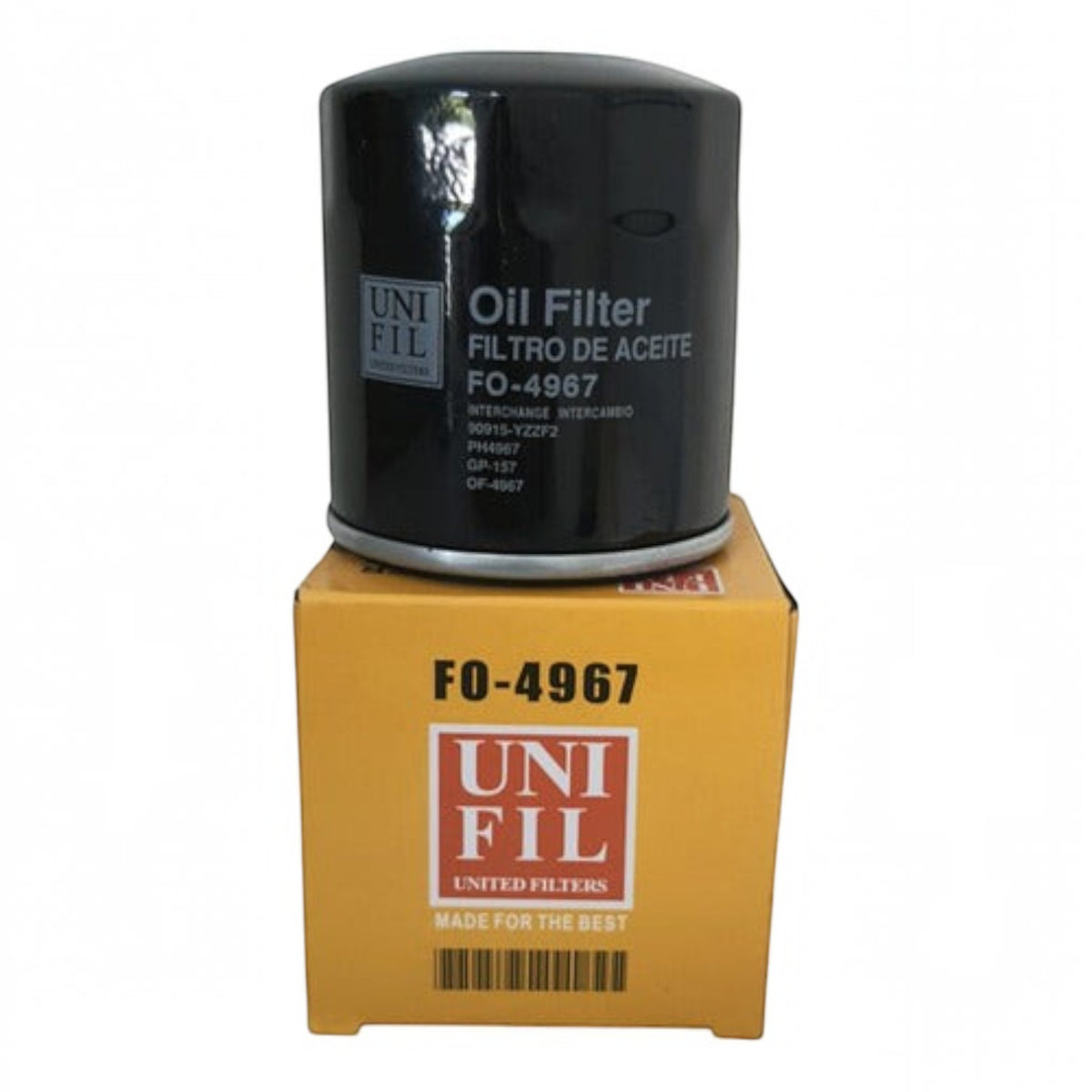 Filtro de aceite Unifil FO-4967 para Changan Alsvin de KENAI´S COM, color negro con caja amarilla
