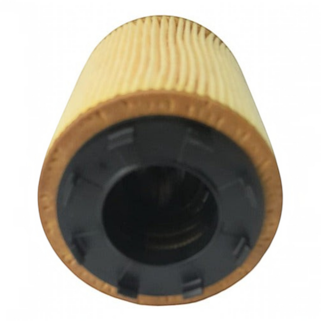 Filtro de aceite Mann Filter para Volkswagen Bora de KENAI´S COM, diseño cilíndrico de papel plisado y base negra.