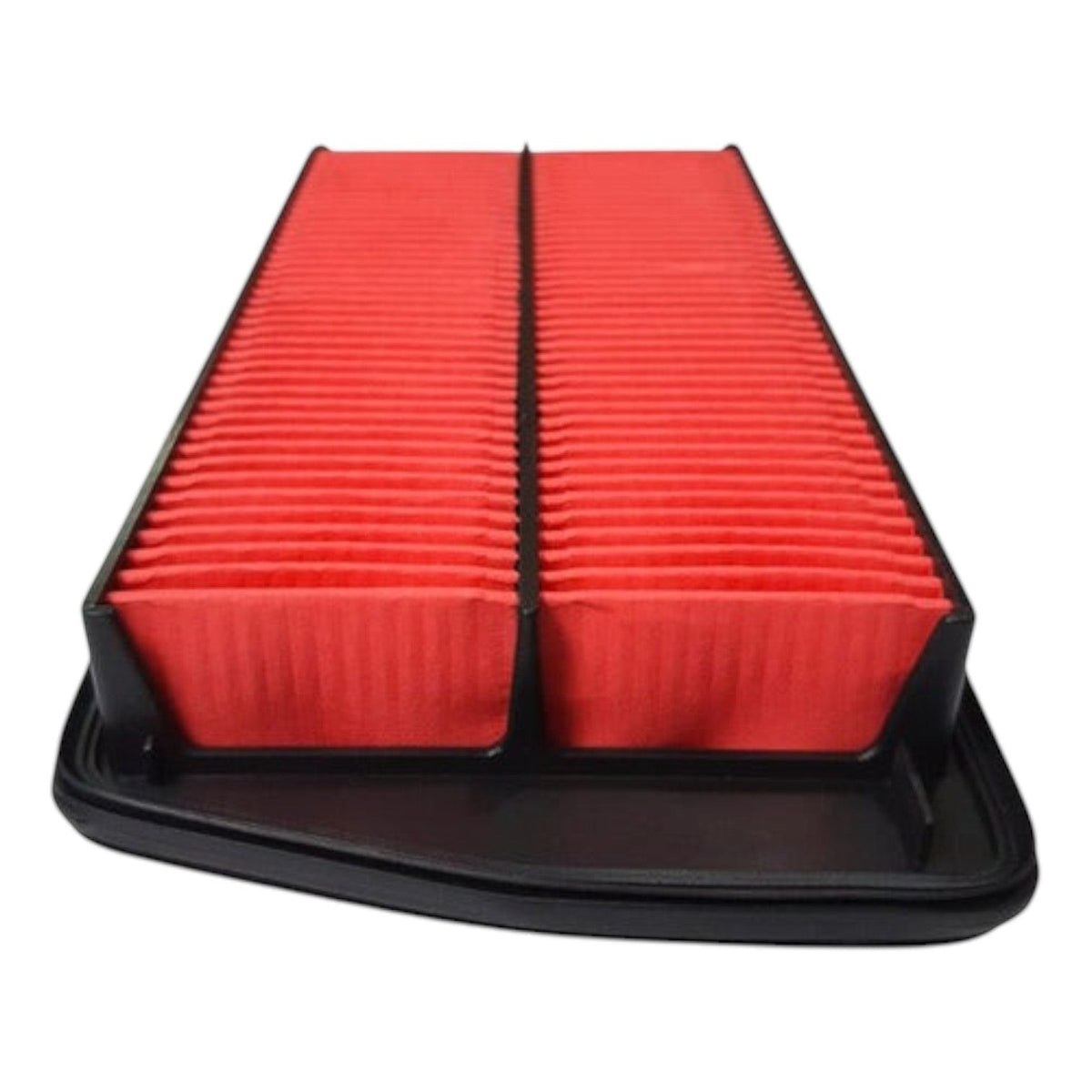 Filtro de aire KENAI´S COM para Acura RDX 2.3L 2007-2012, diseño rectangular con pliegues rojos y marco negro.
