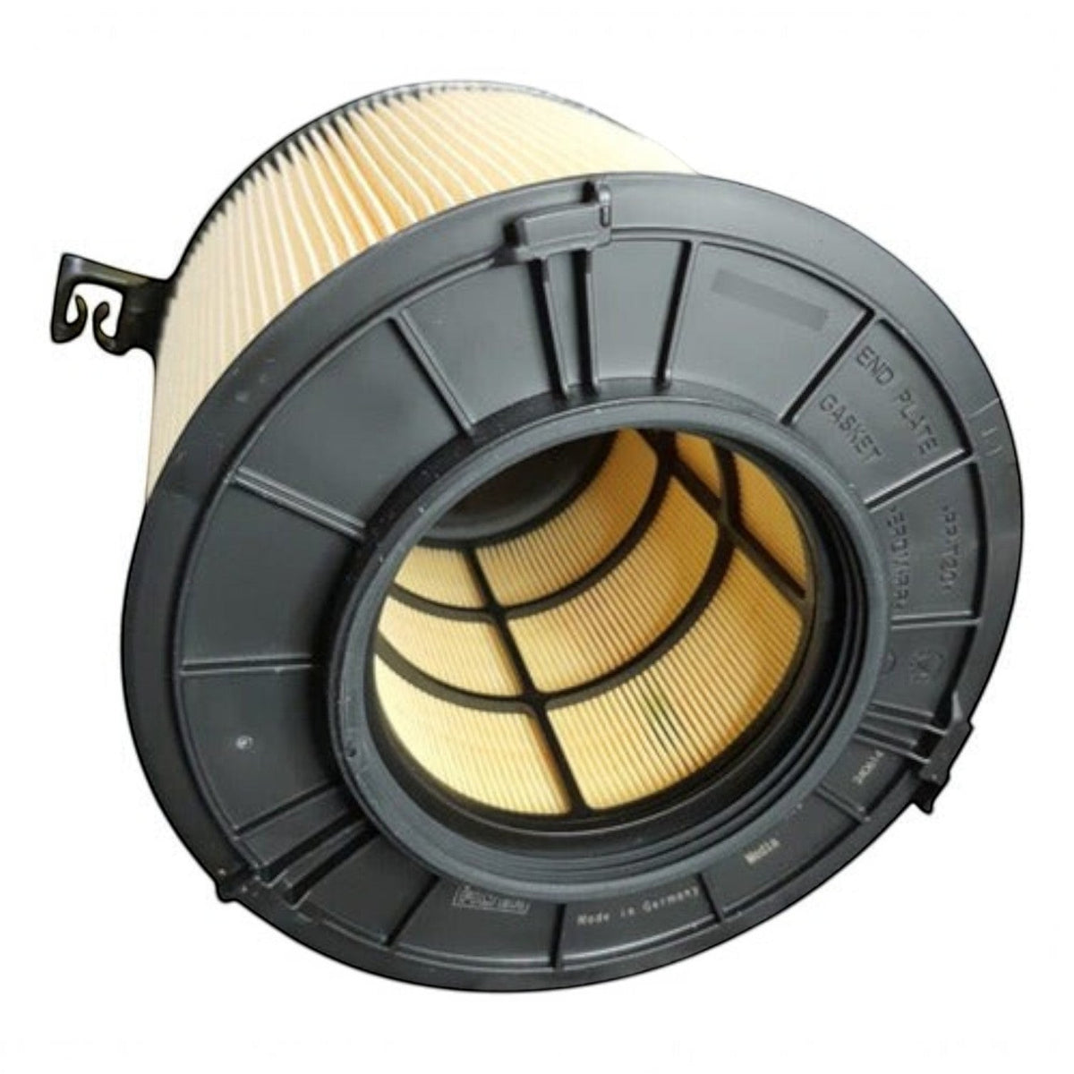 Filtro de aire cilíndrico Mann Filter para Audi Q5 de KENAI´S COM, con estructura de plástico negro y papel plisado.