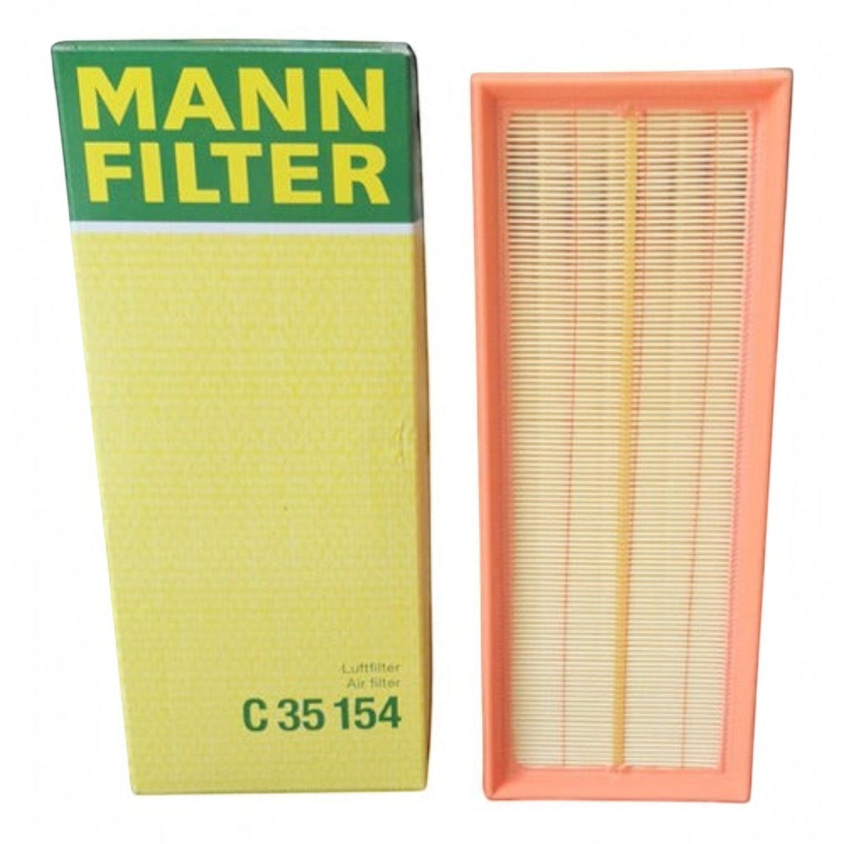 Filtro de aire Mann Filter C35154 para Audi A3 en caja original, vendido por KENAI´S COM