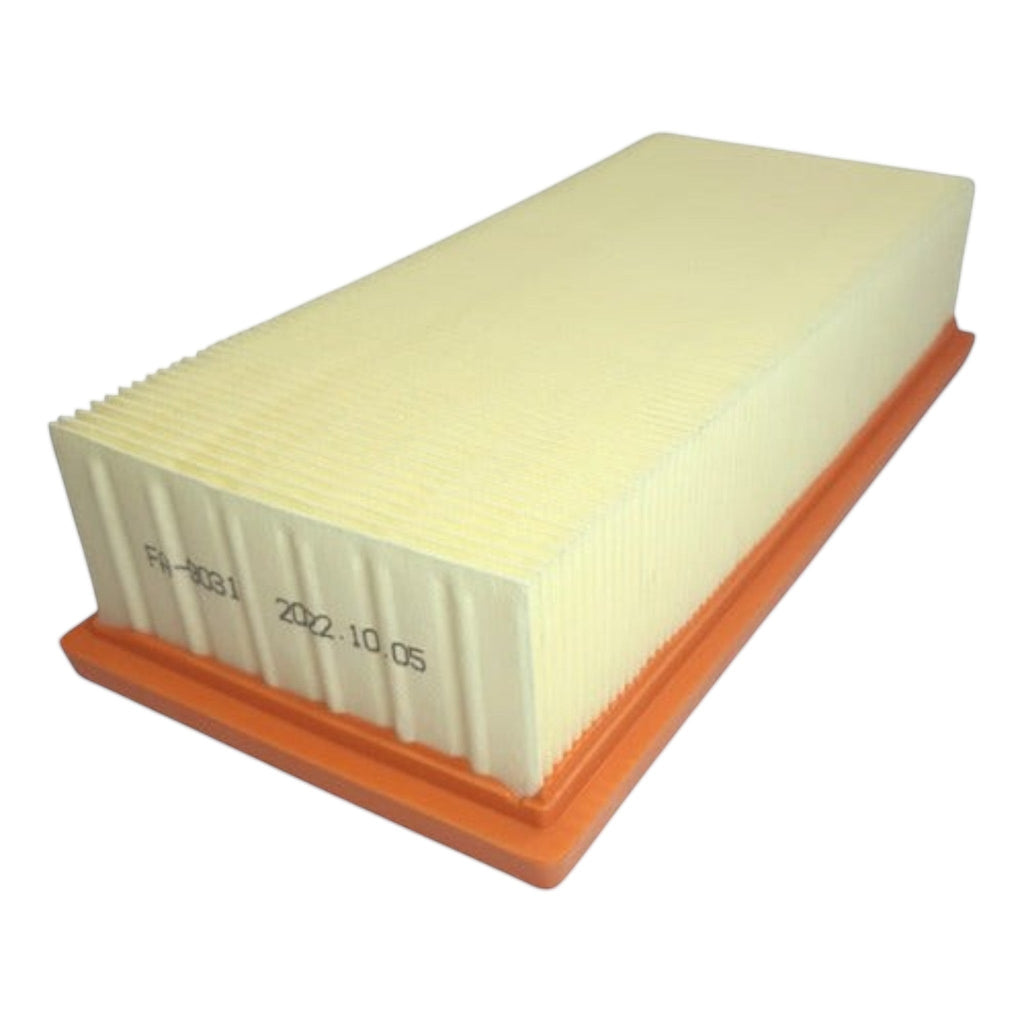 Filtro de aire rectangular KENAI´S COM para Baic D20 1.5L, con marco naranja y papel plisado beige