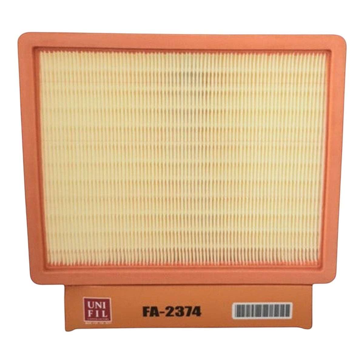 Filtro de aire rectangular KENAI´S COM para Chevrolet Groove 1.5, modelo FA-2374 con marco naranja y papel plisado