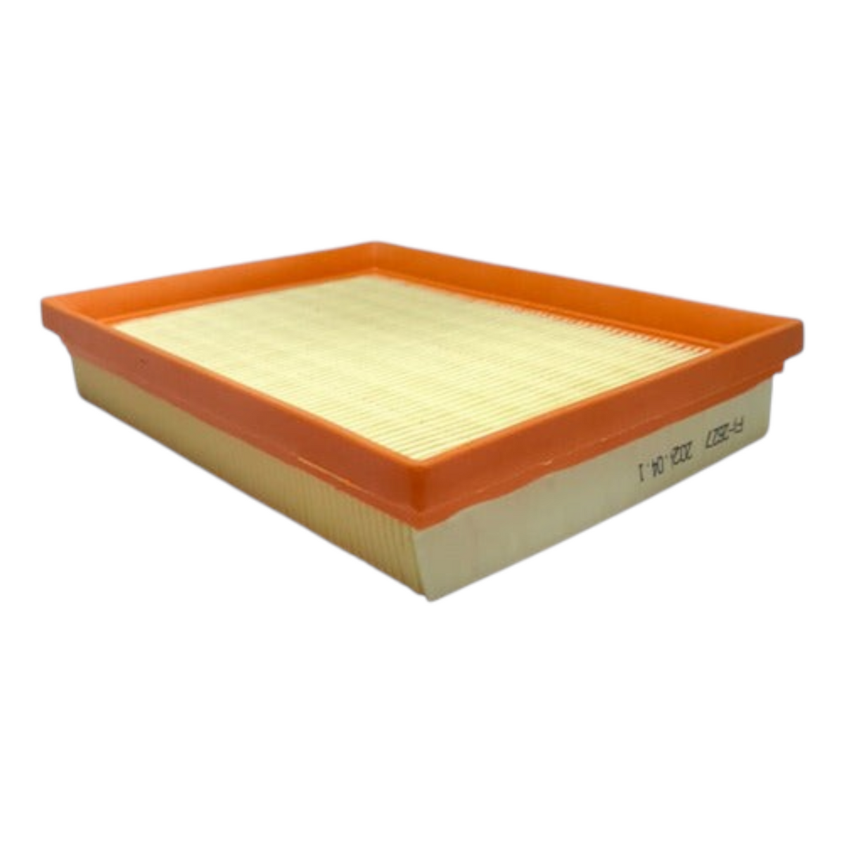 Filtro de aire rectangular para Chevrolet Onix 1.3L 2023 de KENAI´S COM con marco naranja y medio filtrante plisado