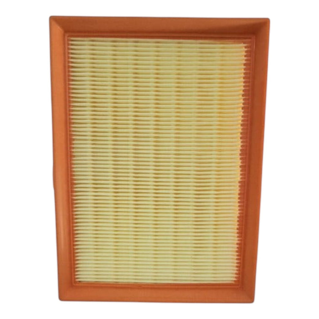 Filtro de aire rectangular KENAI´S COM para Chevrolet Onix 1.3L 2023 con marco naranja y medio filtrante plisado