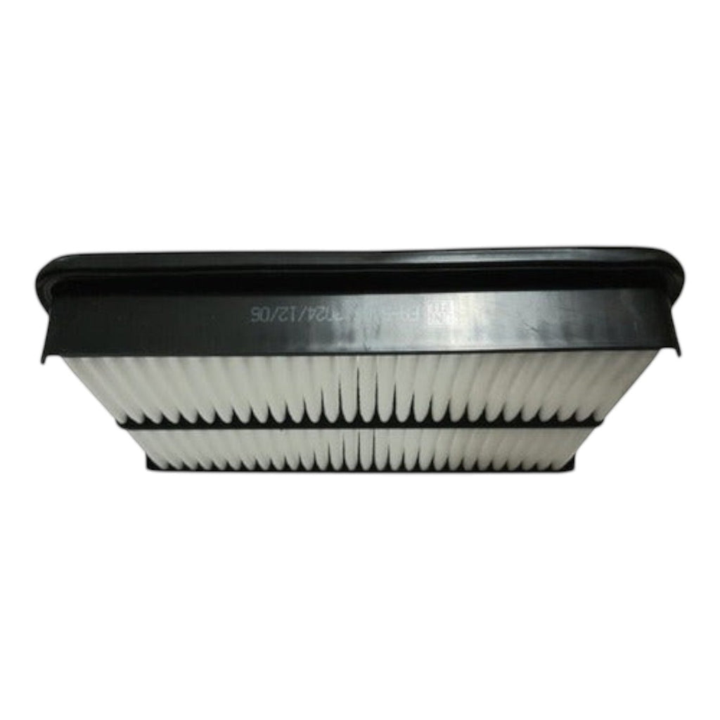 Filtro de aire rectangular Unifil FA-5466 para Chevrolet Prizm 1.8L de KENAI´S COM con marco negro y pliegues blancos