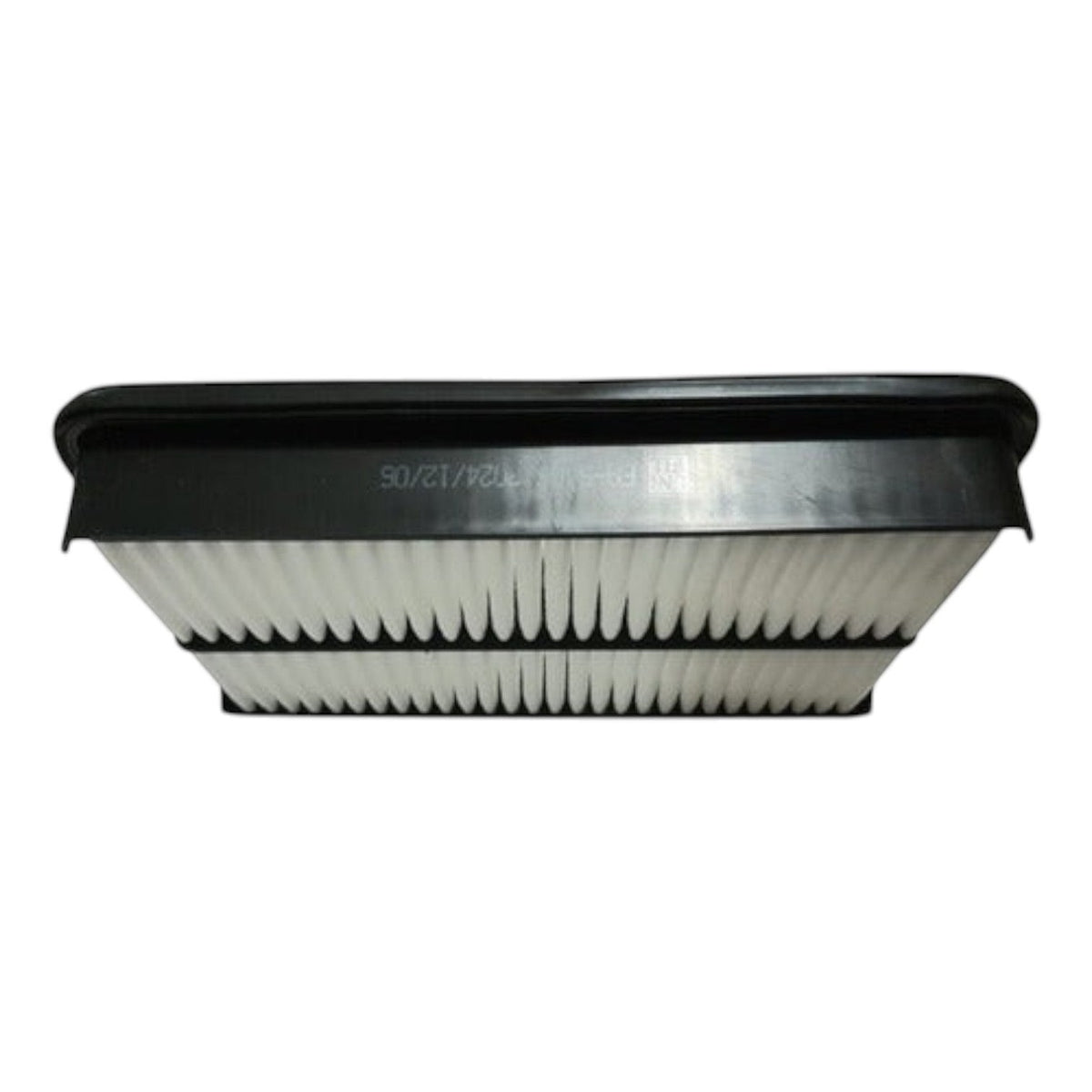 Filtro de aire rectangular Unifil FA-5466 para Chevrolet Prizm 1.8L de KENAI´S COM con marco negro y pliegues blancos