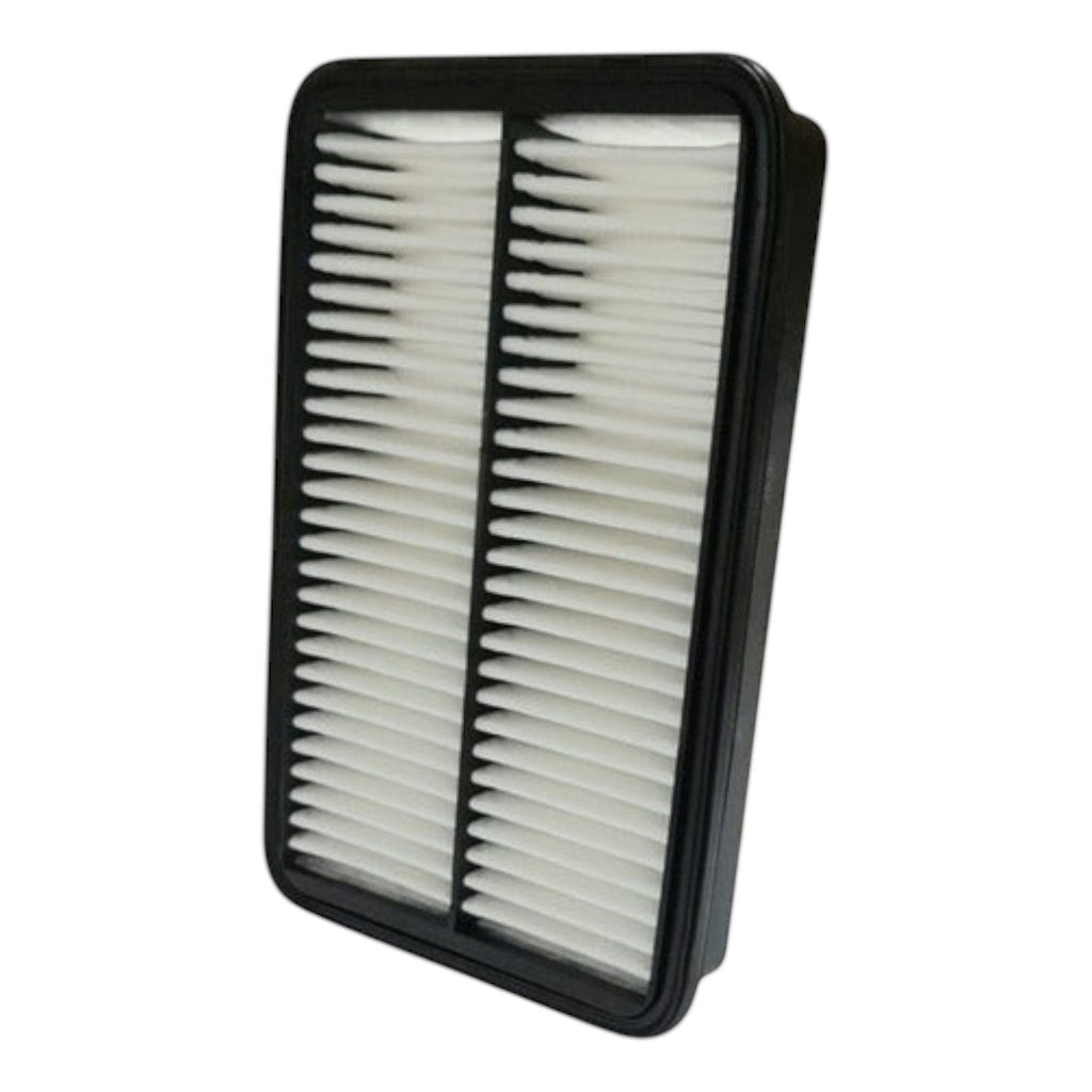 Filtro de aire rectangular Unifil FA-5466 para Chevrolet Prizm 1.8L, con marco negro y pliegues de papel blanco.