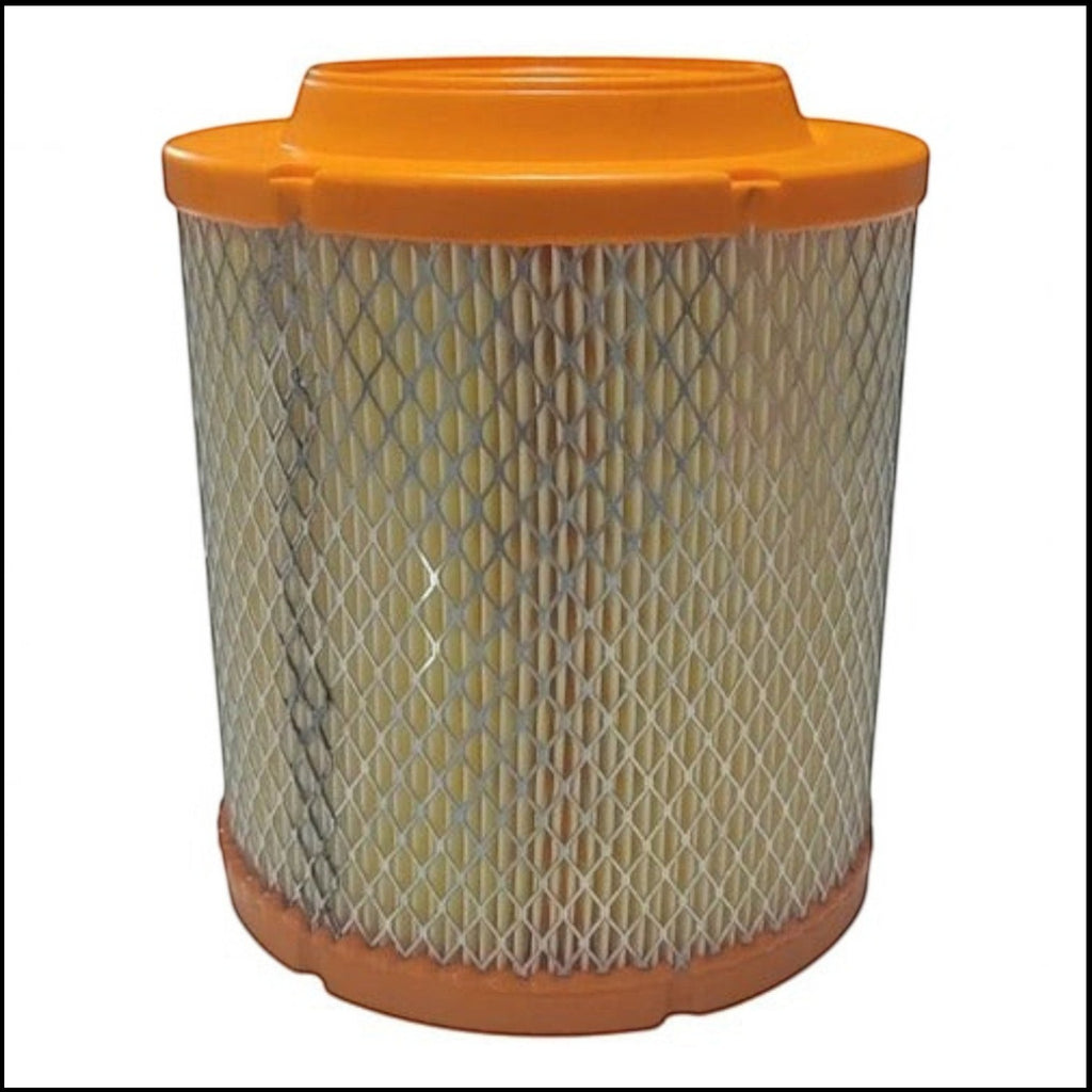 Filtro de aire cilíndrico para motor de auto KENAI´S COM, color naranja con malla metálica protectora