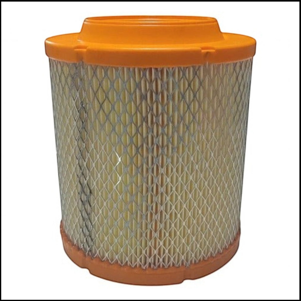 Filtro de aire cilíndrico para motor de auto KENAI´S COM, color naranja con malla metálica protectora