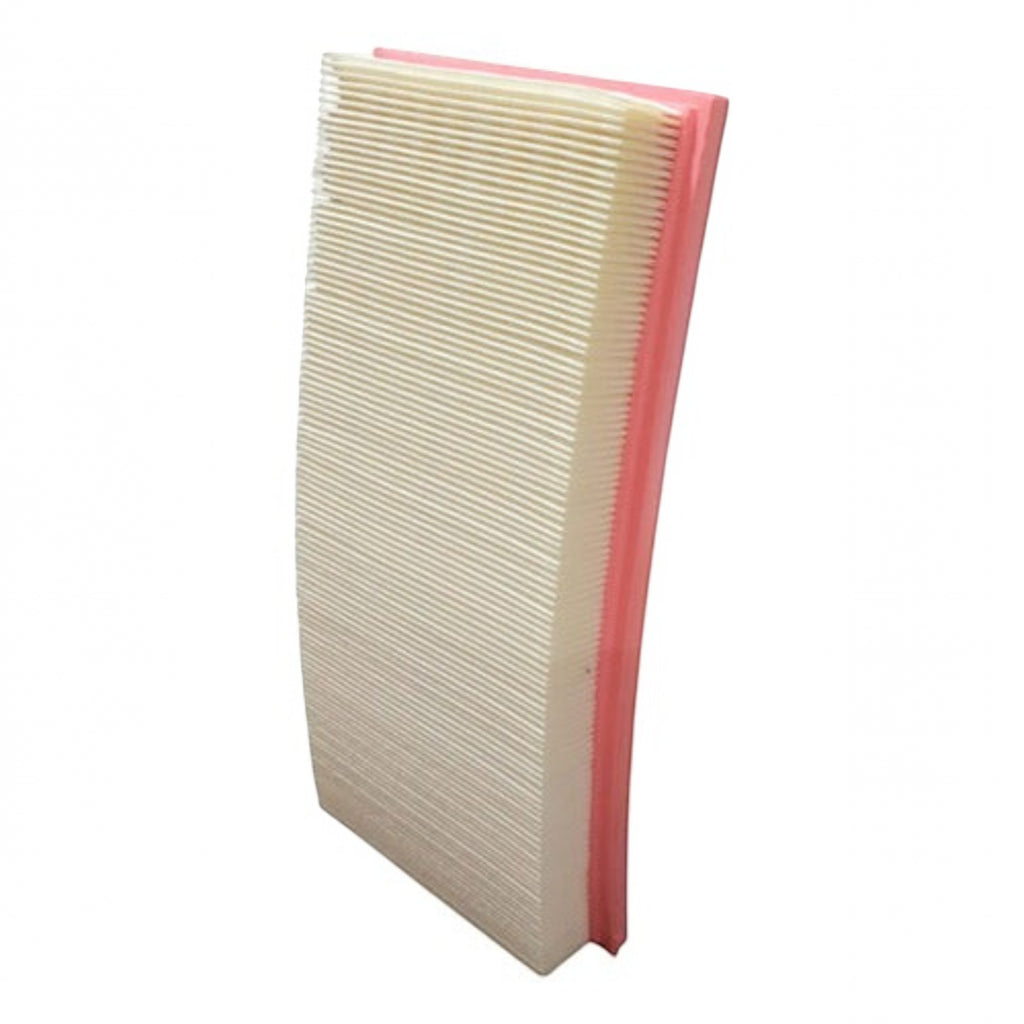 Filtro de aire rectangular Unifil para Dodge Dakota con marco de sellado color rosa y pliegues de papel blanco