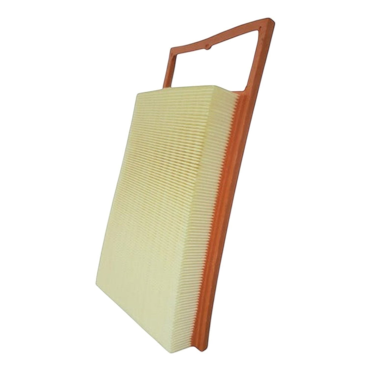 Filtro de aire rectangular para Dodge Vision 1.6L de KENAI´S COM con marco naranja y medio filtrante plisado beige